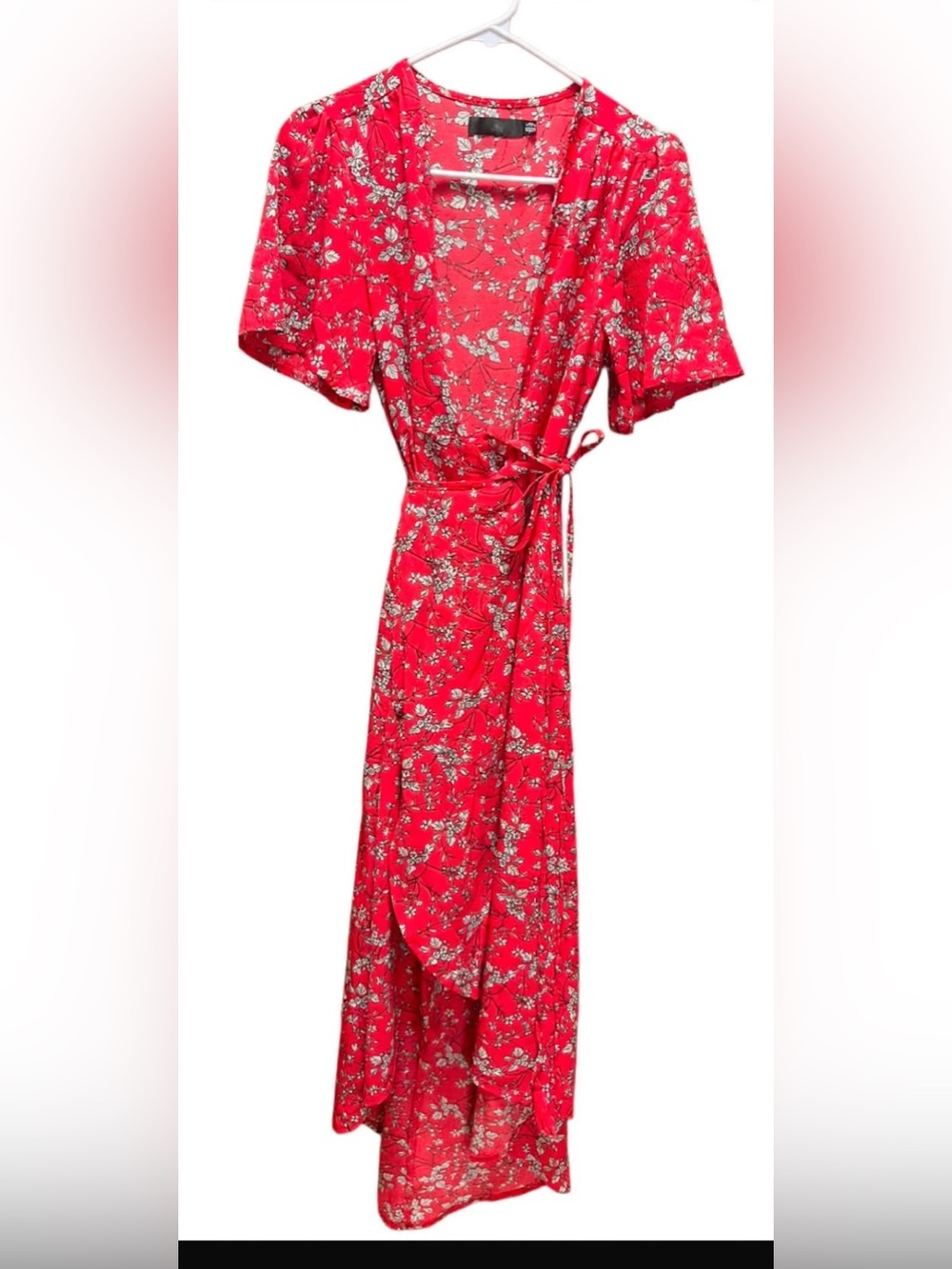 Mossimo Supply Co. Red Floral Wrap Maxi Dress